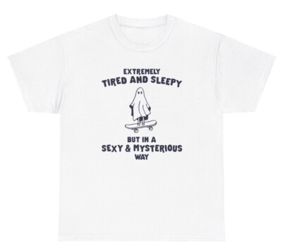 Extremely Tired And Sleeping TShirt Funny Spooky Season Trick Or Treat Humor Tee