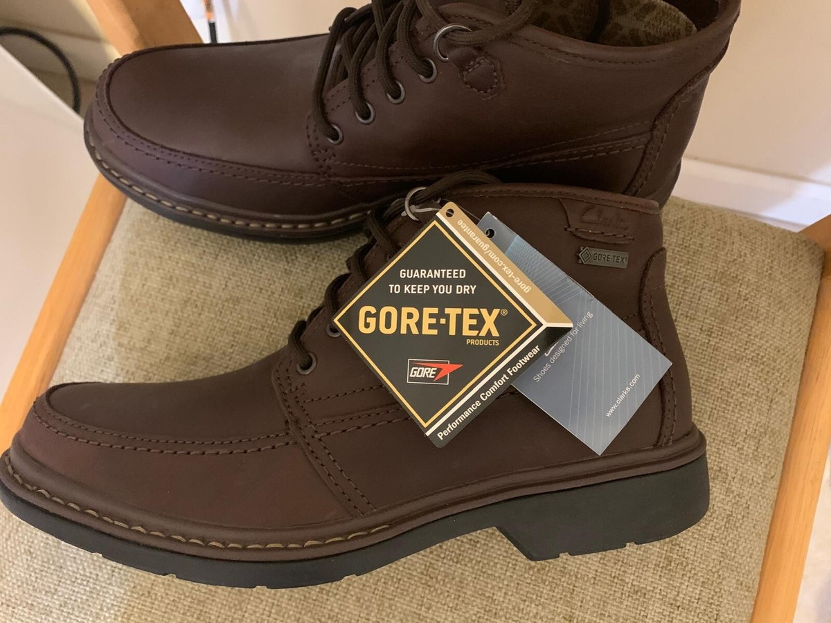 Clarks waterproof leather boots for men,Rockie Top GTX Gore Tex