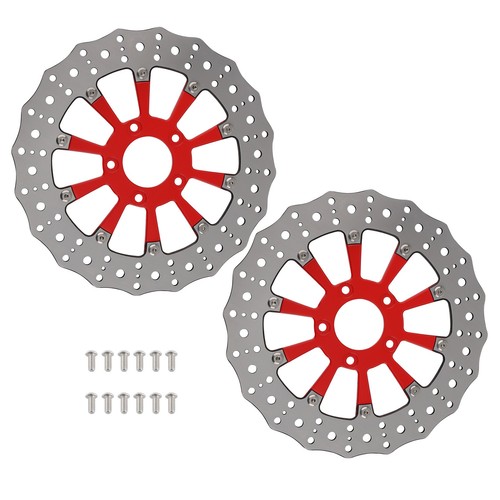 Pair of Front Disc Rotors Brake Rotor for Harley  Touring Softail Dyna Sportster - Bild 1 von 11