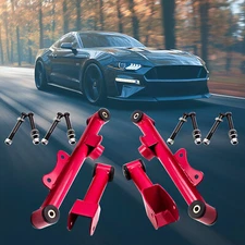 Upper + Lower Rear Tubular Control Arms w/ Hardware For Ford Mustang 1979-2004