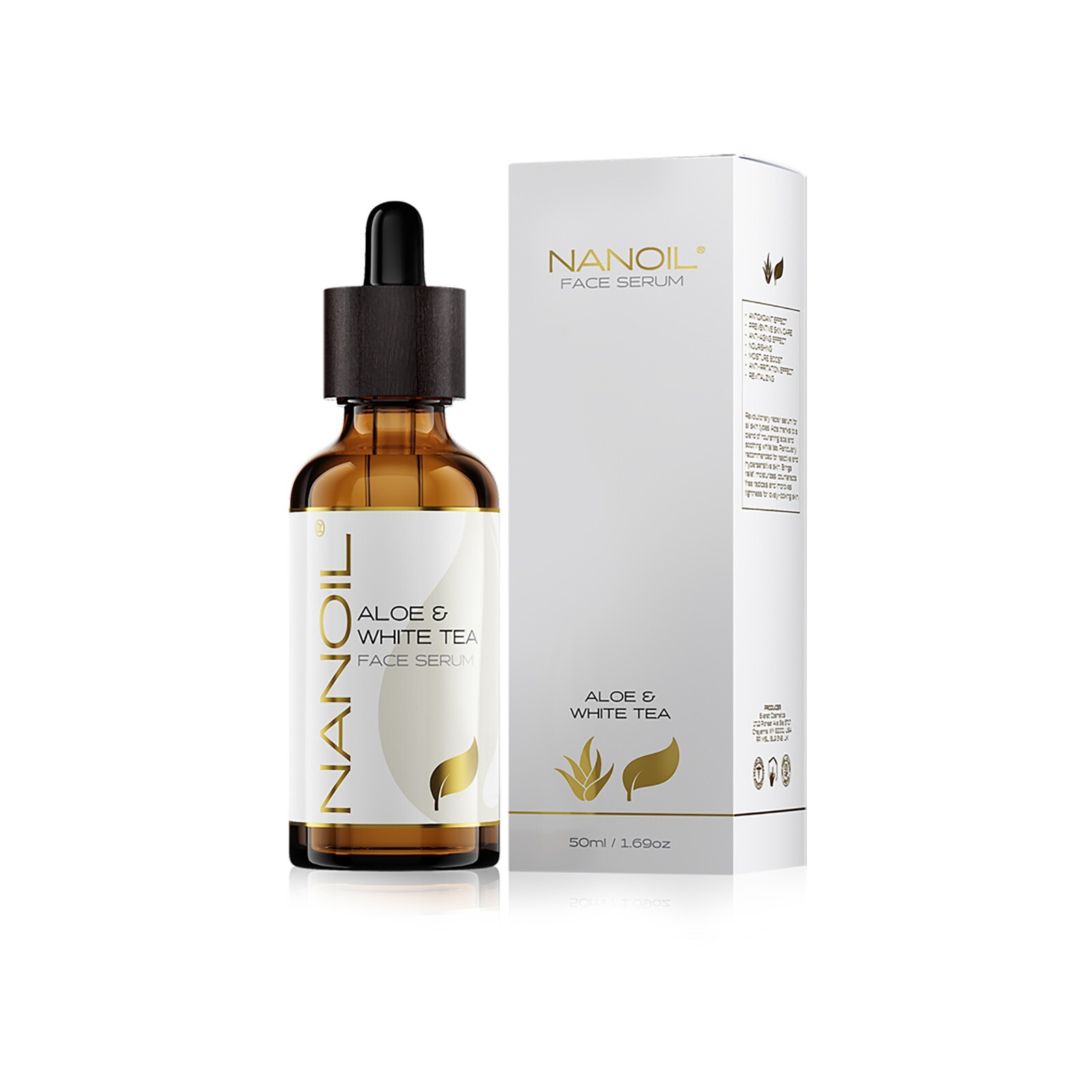 Siero viso con aloe vera e tè bianco Nanoil Aloe & White Tea Face Serum 50ml