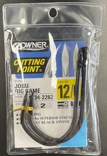 Owner Jobu Big Game Fishing Hooks Cutting Point 12/0 2 Pack
