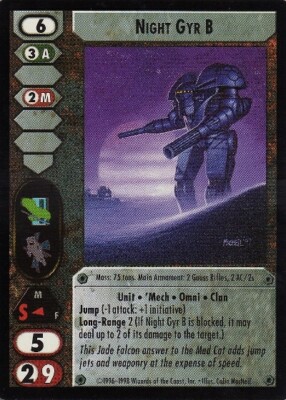 4x  Night Gyr B - C Ungraded Commander's Edition - Battletech