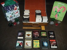 33 Christmas 8-Tracks Lot w/Case:Chipmunks/Lanza/Pavarotti/Miller/Helms/Mathis