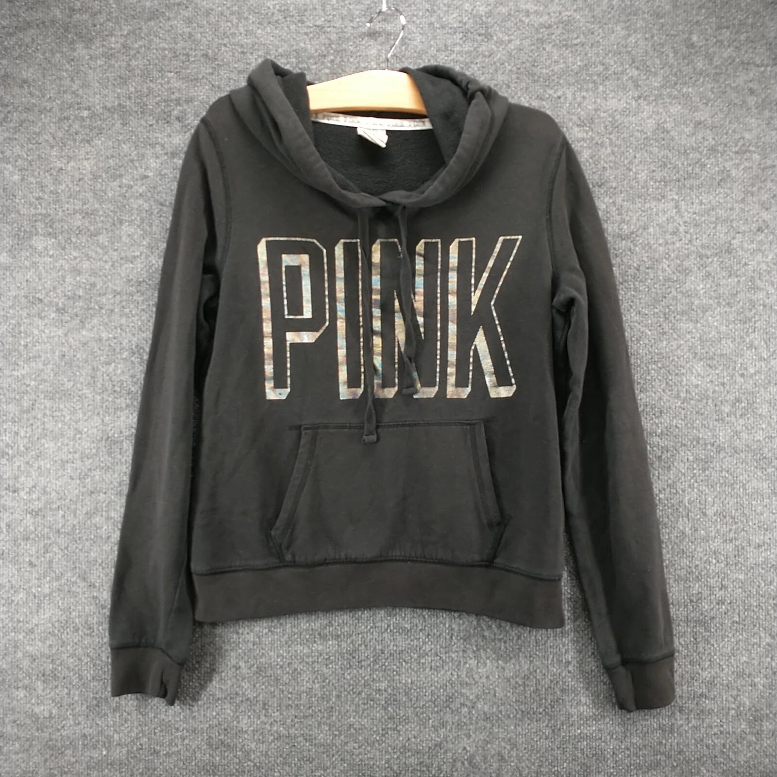 UNDERCOVER Cappuccio Victoria's Secret ROSA Donna Spell Out Nero Tasca Medium Canguro