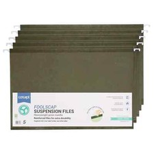 Green Foolscap Suspension Files With Tabs Inserts Cabinet Filing Hanging Folders