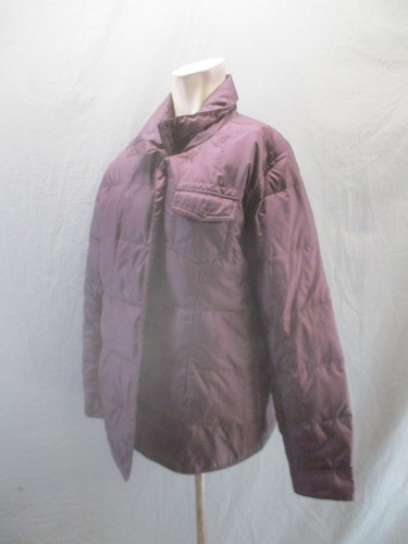 Eddie Bauer Size 2XL Womens Plum Full Zip Goose Down Quilted Puffer Jacket 489 - Picture 3 of 8