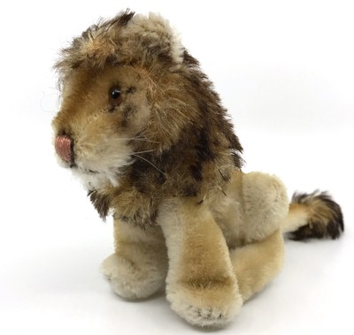 Steiff Leo Lion Sitting Mohair Plush 12cm 5in 1960s no ID Vintage | eBay