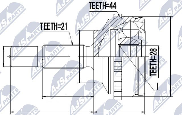 NPZ-RE-043 NTY Joint Kit, drive shaft for RENAULT
