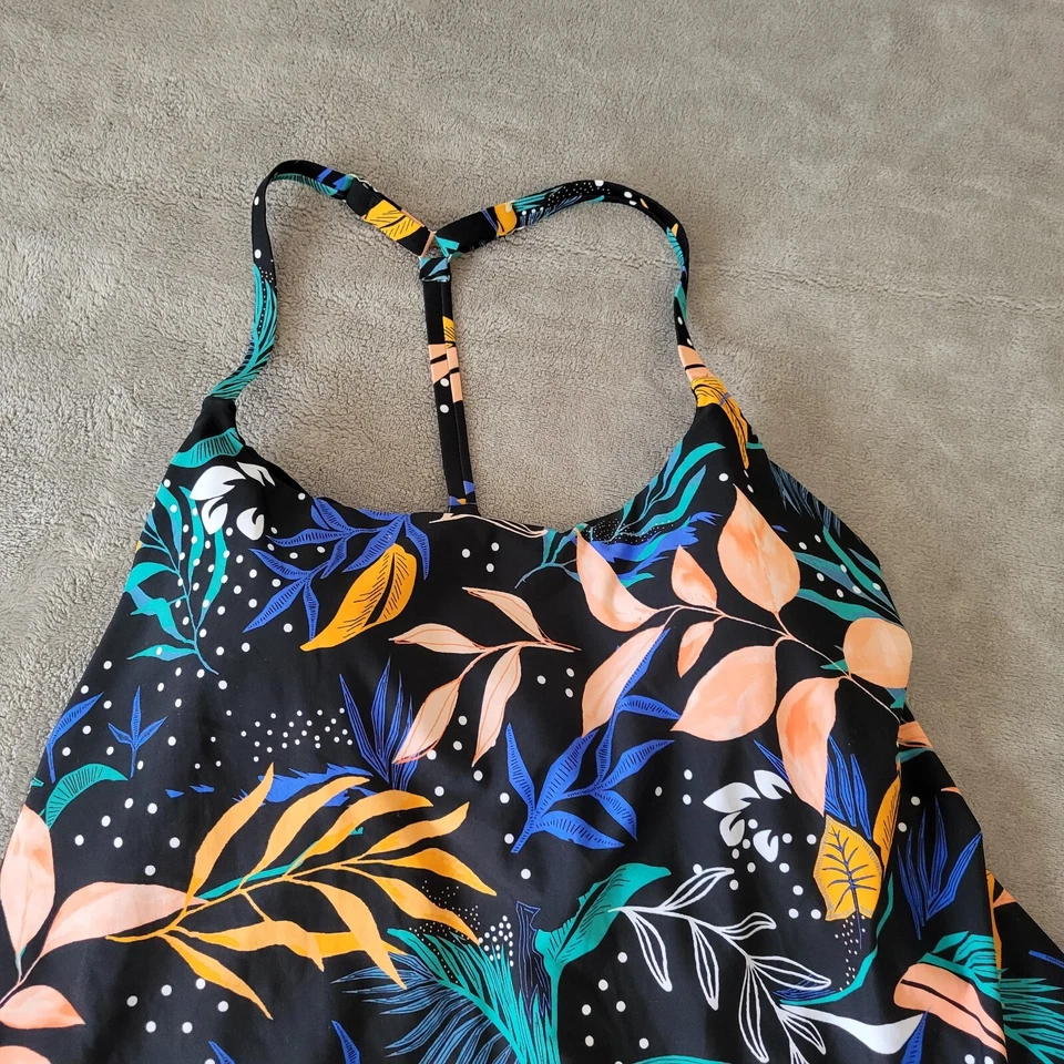 Top de natación Maurices para mujer extra grande XL TBback azul floral espaguetis ajustables Foto 3 de 4