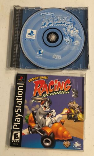 Looney Tunes Racing PS1 PlayStation jeu vidéo avec disque et manuel AUCUN ÉTUI utilisé - Photo 1/1