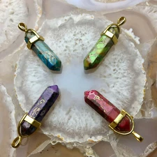 Sea Sediment Jasper Pendulum Pendant Healing Point 4 Colors Sold per Piece