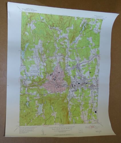 1953 Map BRISTON CT. QUAD. Geological Survey 17x21" Burlington, Southington etc - Picture 1 of 3