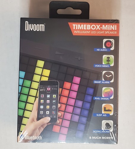 Divoom Timebox Mini Intelligent LED Light Bluetooth Speaker Alarm w/App-Control - Picture 2 of 5