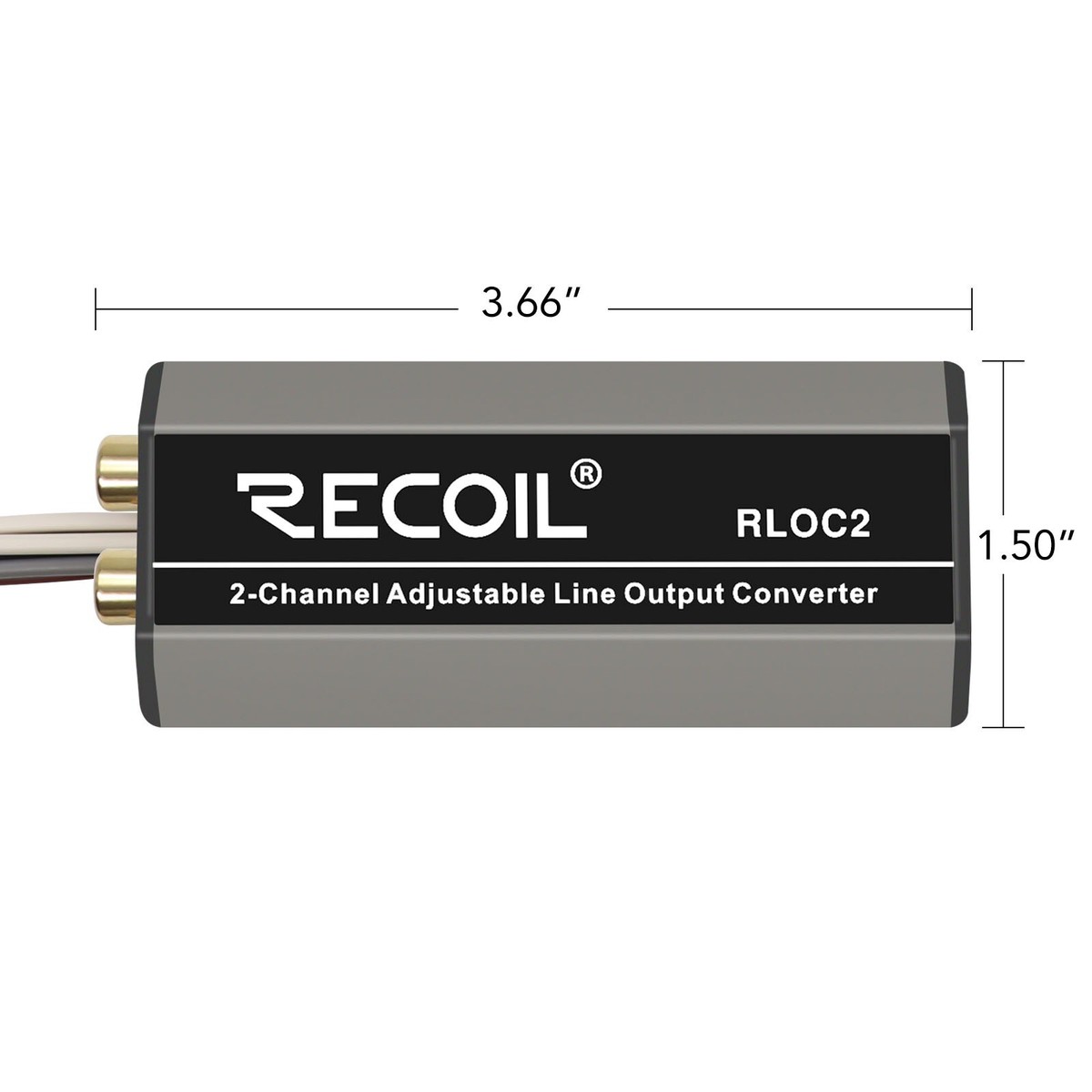 Convertitore Di Linea Recoil RLOC2 &ndash; Da Due Canali Altoparlanti A RCA Regolabile
