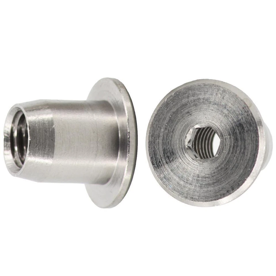 Hülsenmuttern Flachkopf Innensechskant Edelstahl A4 Hülsenmutter Schraubhülsen - Bild 2 von 4