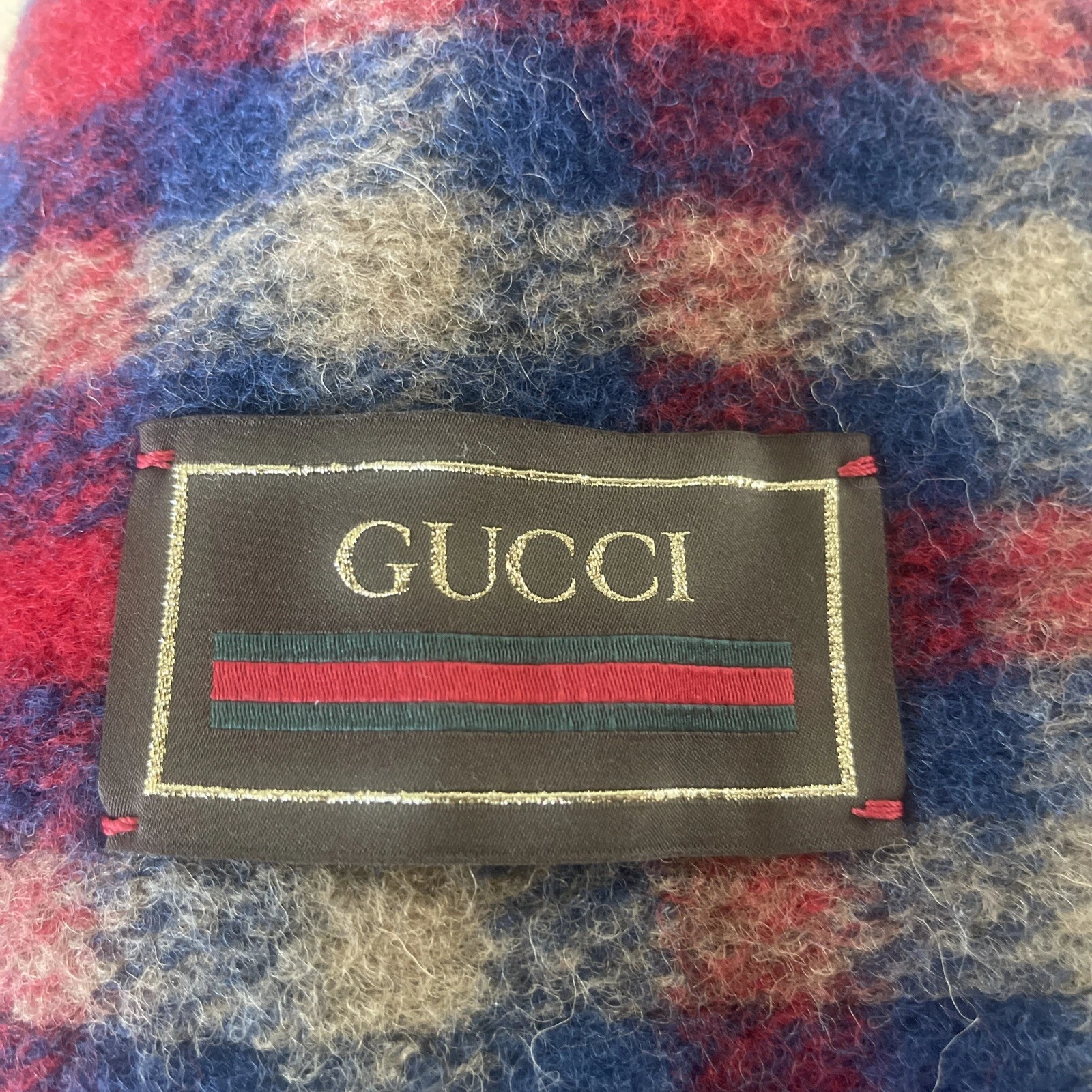 GIACCA UNISEX ORIGINALE GUCCI LANA A SCACCHI CON ETICHETTA GUCCI 48 NUOVA