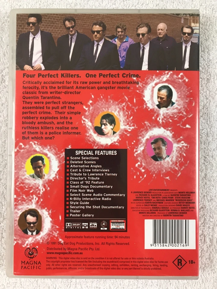 Reservoir Dogs - Collector's Edition(DVD) PAL - R4 - Quentin Tarantino - Image 2 of 4