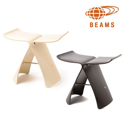 bPr BEAMS fennica Sori Yanagi Butterfly Stool Maple/Rose Maple Plank JAPAN NEW