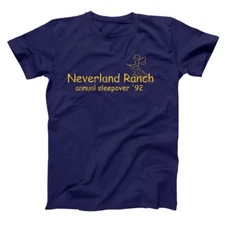Neverland Ranch  Annual Sleepoover Funny Rude Humor Navy Basic Men's T-Shirt