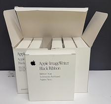 6 Vtg 1993 Apple Imagewriter Genuine Black Ribbons STILL SEALED, ORIGINAL BOX