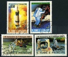 Saint Thomas et îles du Prince 1979 Mi. 646-649 Oblitéré 100% Espace