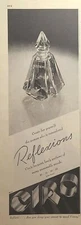 Ciro Reflexions Perfume Art Deco Font Woman Remembered Vintage Print Ad 1944