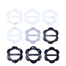 9PCS Tee Shirt Clips Plastic Scarf Clip Resin Scarf Rings Scarf Jewelry Slides