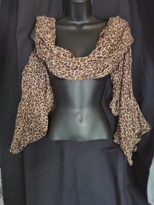 Bash Large Shawl. @ 5.5' X 3'. Animal Print Polyester.