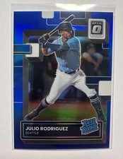 Julio Rodriguez 2022 Donruss Optic Blue Prizm Rated Rookie /75 Mariners RC #97