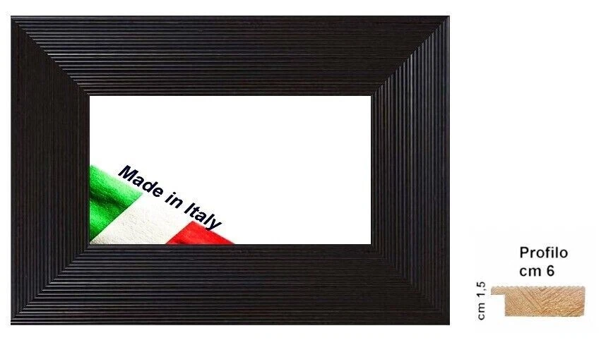 Cornice In Legno Nero Cornici In Legno Nero A4 Con Supporto, Cornice