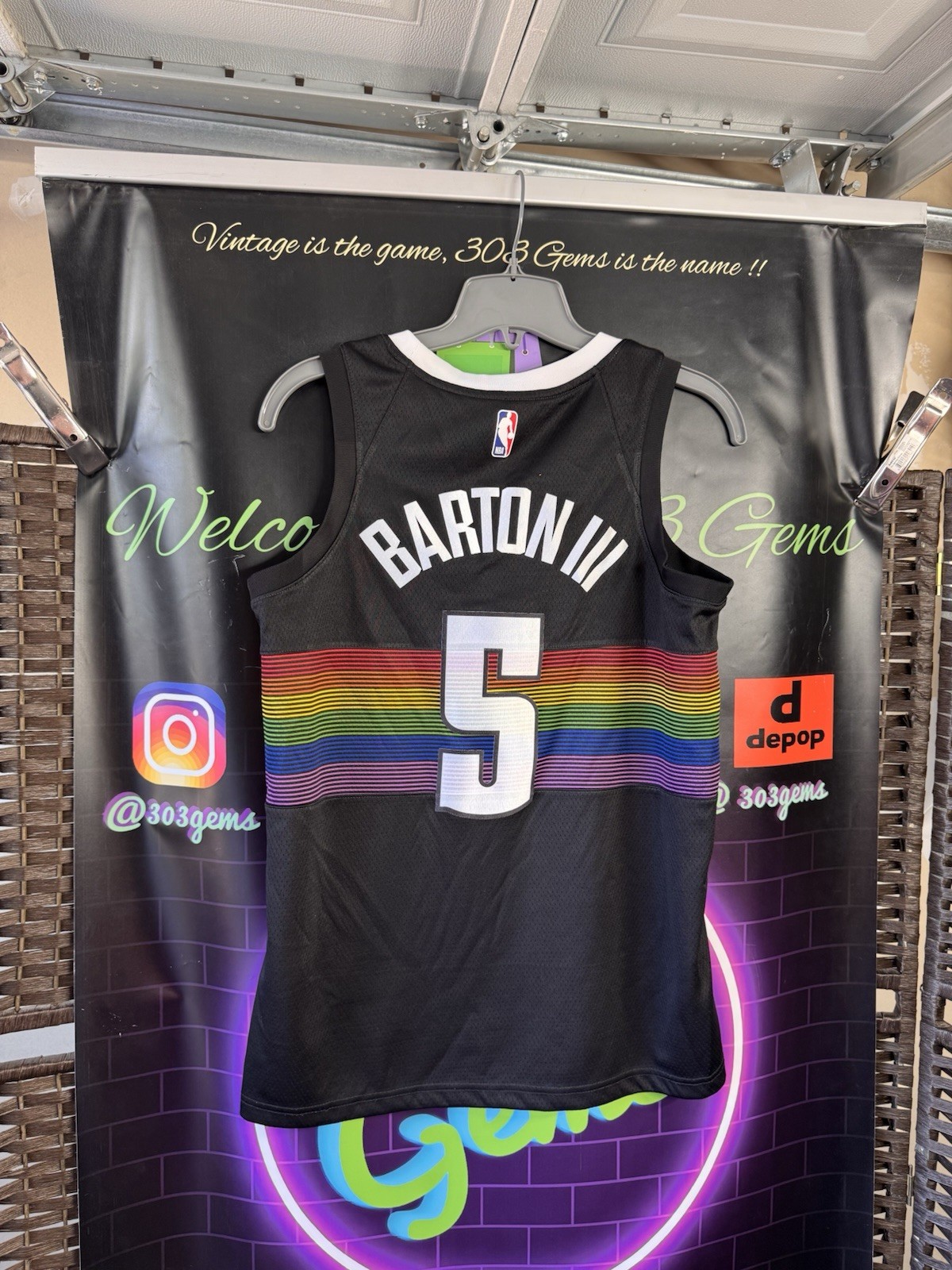 Authentic Nike Will Barton #15 Denver Nuggets 2019-20 City Edition NBA Jersey