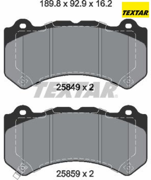 Textar 2584901 Bremsbelagsatz FüR Scheibenbremse Bremsbelagsatz-image