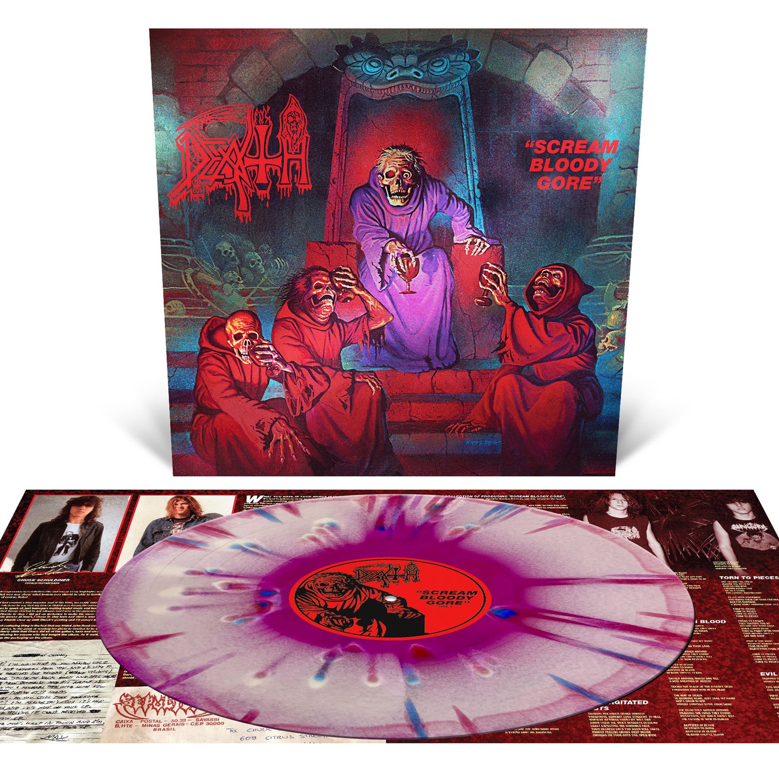 Death 'Scream Bloody Gore' LP Tri Color Merge Splatter Vinyl   NEW and SEALED