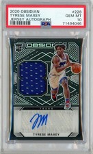 PSA10 2020-21 Panini Obsidian Tyrese Maxey Jersey Autographs /99
