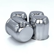4 Chrome 3.195 Push Through Center Caps For Auto Truck Trailer Wheels And Rims 4 Chrome 3.195 Push Through Center Caps For Auto Truck Trailer Wheels And Rims