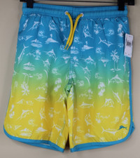 Tommy Bahama Boys Swim Shorts Trunks Fish Boats Waves Size 10/12