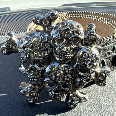 bb simon クリスタル装飾 クロスモチーフ ベルト 34インチ bb simon クリスタル装飾 クロスモチーフ ベルト 34インチ