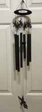 Outdoor hummingbird wind chimes, garden decoration gifts, Black, NIB 37 Total