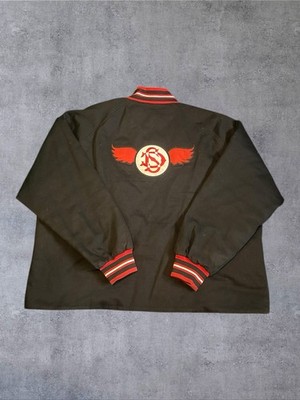Stall & Dean Jacket Heavy Weight Wings Red Black Graphic Button Up Adult Men 4XL