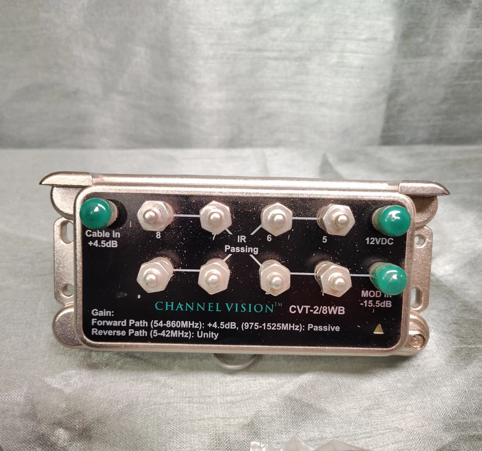 NEW Channel Vision CVT-2/8WB 2x8 Amplified Splitter CATV Cable TV w/ PS - Image 2 of 4