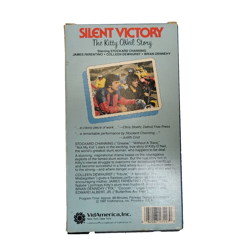 Silent Victory The Kitty O'Neil Story VHS Channing Dewhurst Dennehy 1987 - Image 2 of 4