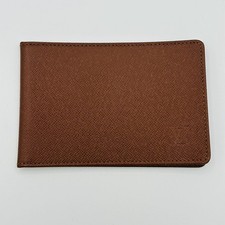 Louis Vuitton ID Badge Holder Mens One Size Brown Leather Window Card Case