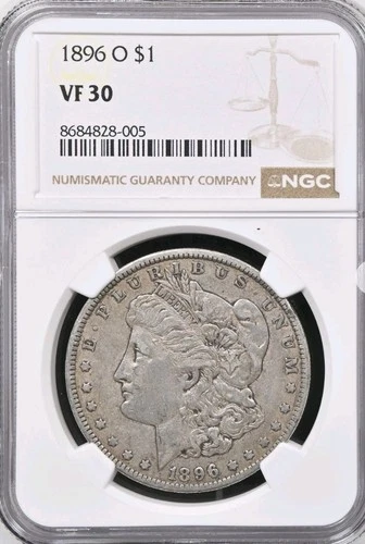 1896-O Morgan Silver Dollar NGC VF-30 Bx 1 45