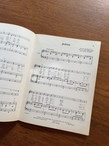 Johnny Cash at Folsom Prison 1969 songbook sheet music Jackson I Got Stripes VTG - Picture 5 of 7