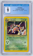 CGC 9 Blue Label Ariados 27/111 Non-Holo Pokemon Card Neo Genesis Unlimited 2000
