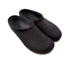 Haflinger Mens GRIZZLY Brown Wool Clogs Slippers Sz 44 / US 11