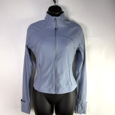 Lululemon Ribbed Define Jacket Women s Size 8 Light Blue Pockets Full Zip