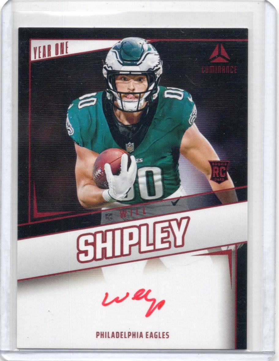 2024 Panini Luminance Will Shipley Year One Signatures RPS Red Auto #YOS-WSY