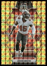 Devin White 2023 Panini Mosaic #231 Reactive Yellow Mosaic Tampa Bay Buccaneers
